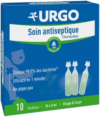 URGO SOINS Solution antiseptique Chlorhexidine 0,2% B/12