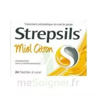 Strepsils Pastilles à Sucer Miel Citron Plq/24