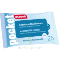 Assanis Pocket Lingette antibactérienne mains Paquet/25