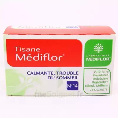MEDIFLOR N°14 CALMANTE - TROUBLE DU SOMMEIL, mélange de plantes pour tisane en sachet-dose