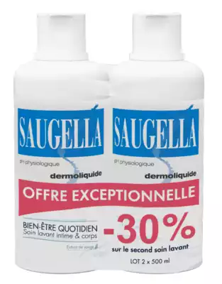 SAUGELLA Emulsion dermoliquide lavante 2Fl/500ml