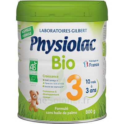 Physiolac Bio 3 Croissance Lait en poudre B/800g